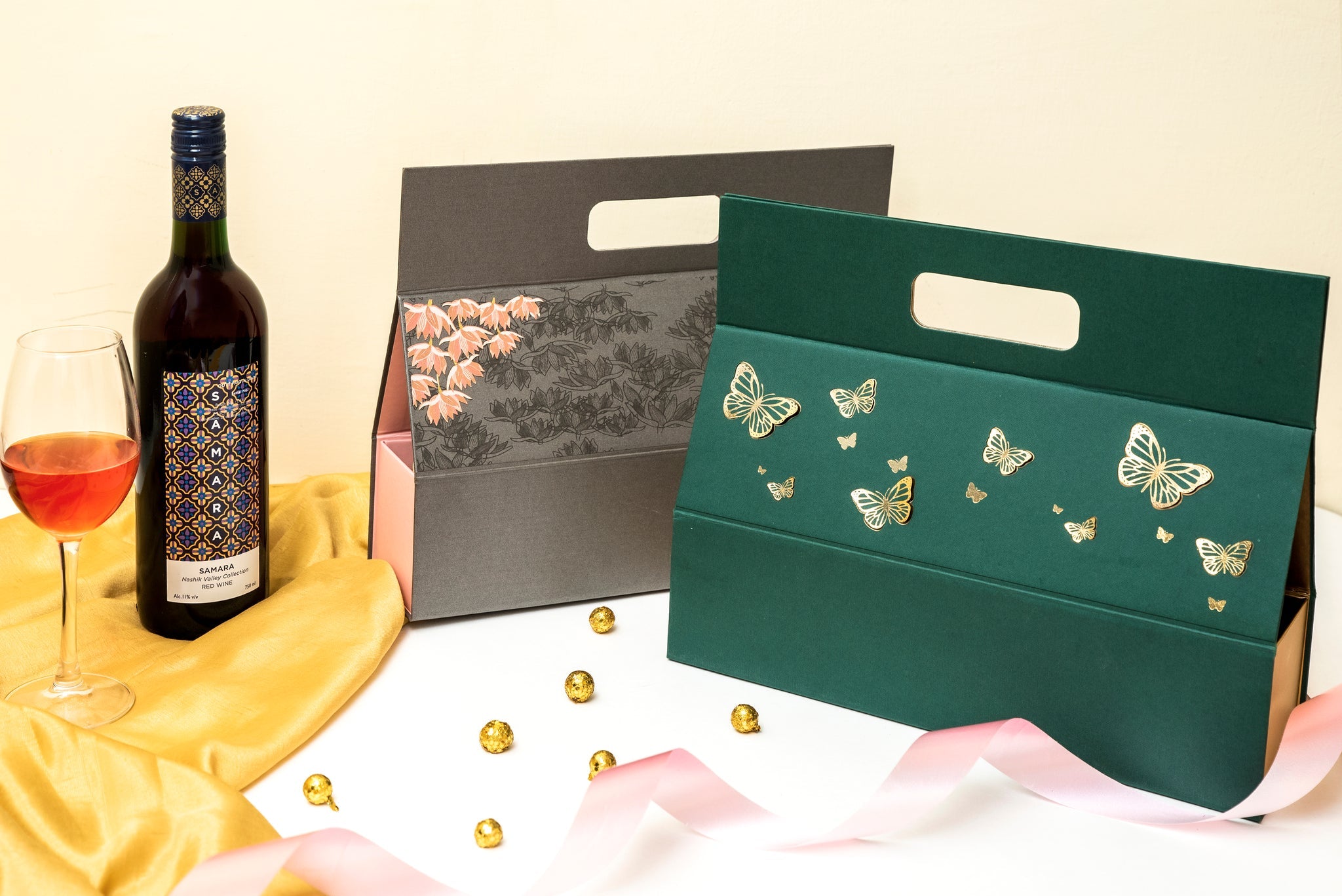 Elegant Pink Wine Bag (Set of 5 Bags)