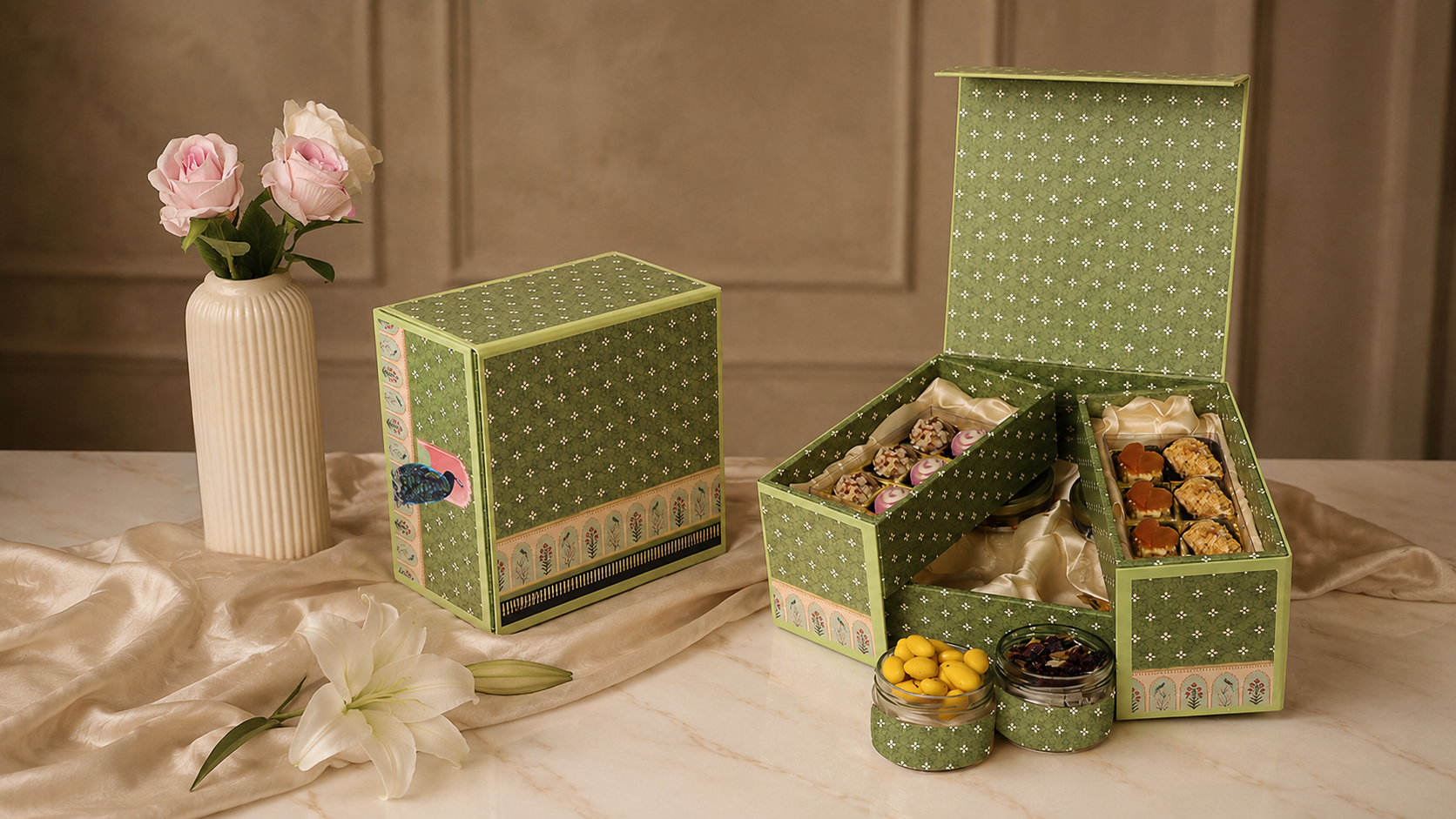 Double-Decker Gift Box (Green)