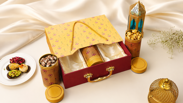 3-Tin Slider Box (Yellow Flower)