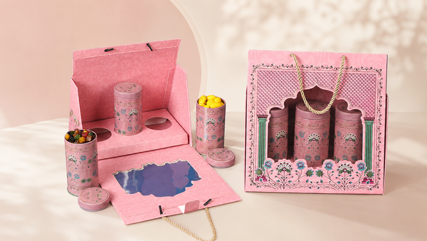 3-Tin Hamper Bag (Pink)