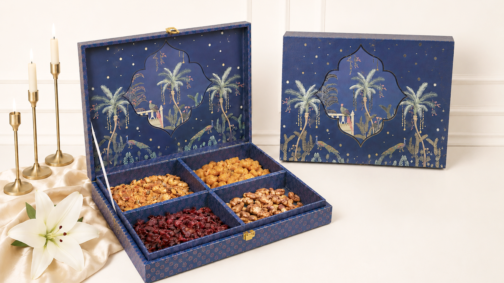4-Compartment Box (Blue Macaw)